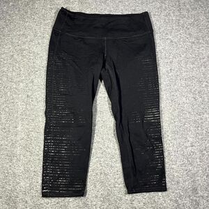 Athleta Women’s High Rise Chaturanga Capri Black Yoga Tight Pilayo Legging M